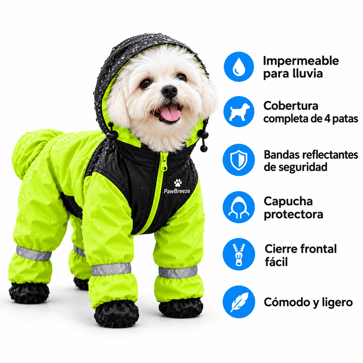 Impermeable 4 Patas: Tu Perro Seco y Visible